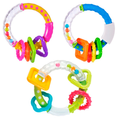 Погремушка-прорезыватель Звонкое колечко Жирафики 939636